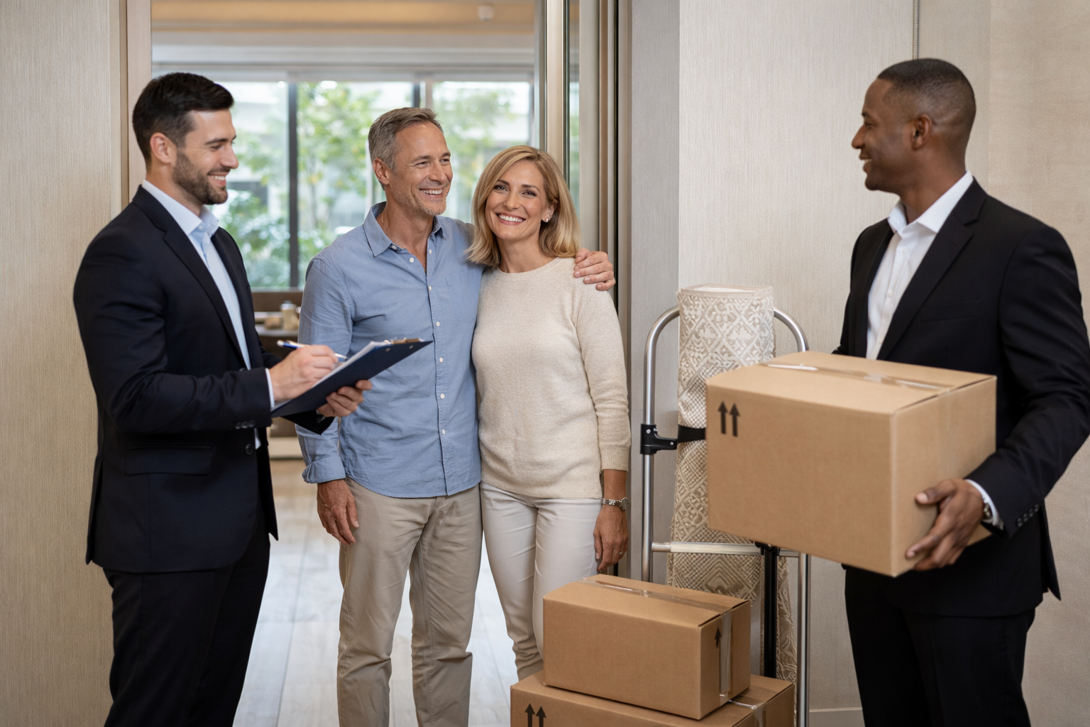 Property staff supporting residents on move-in day